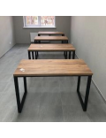 Стол 130 см с металлическим каркасом со столешницей из ЛДСП KN21 в интернет-магазине зеркальной мастерской ЗЕРКАЛА-М фото 1 