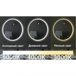 Круглое настенное зеркало со светодиодной LED-подсветкой Верона 
